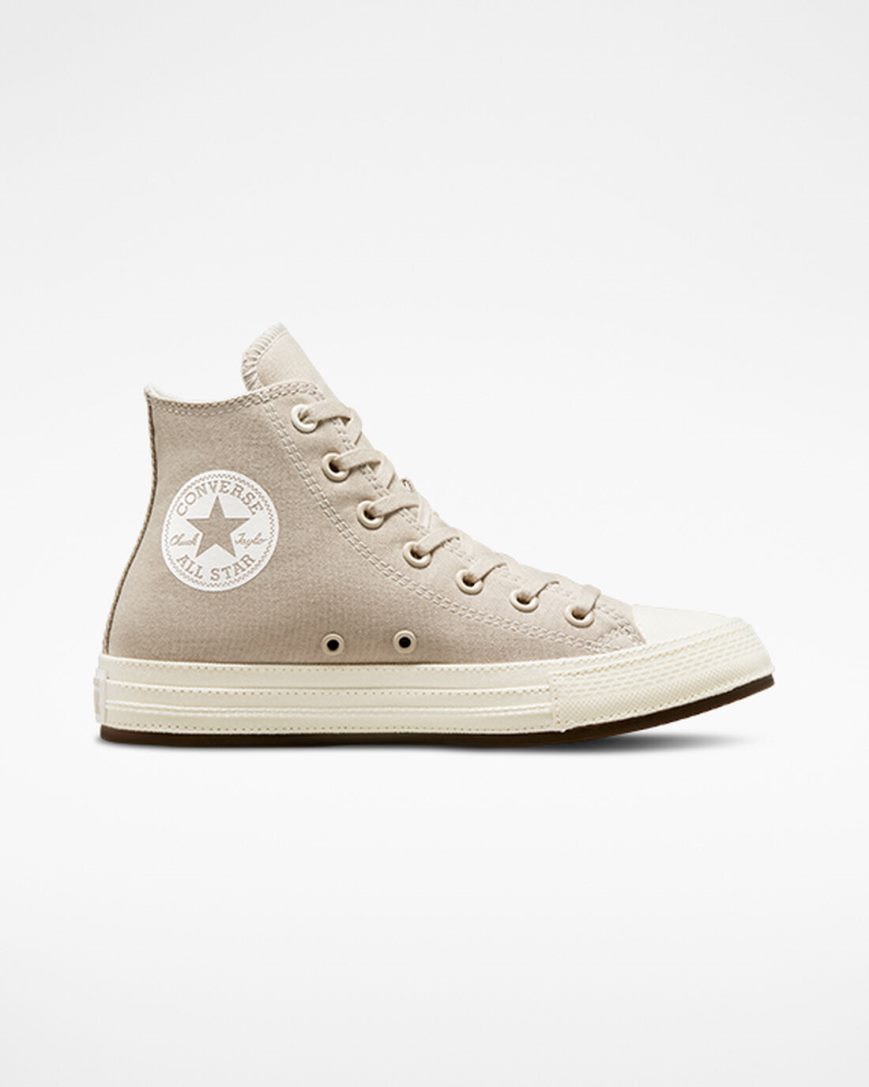 Zapatillas Altas Converse Chuck Taylor All Star Tonal Canvas Mujer Gris | PE 724L85